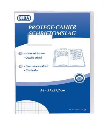 Protège-cahier ELBA 17x22cm - Bleu - Plastique Opaque Sans Phtalates - Avec étiquette écolier