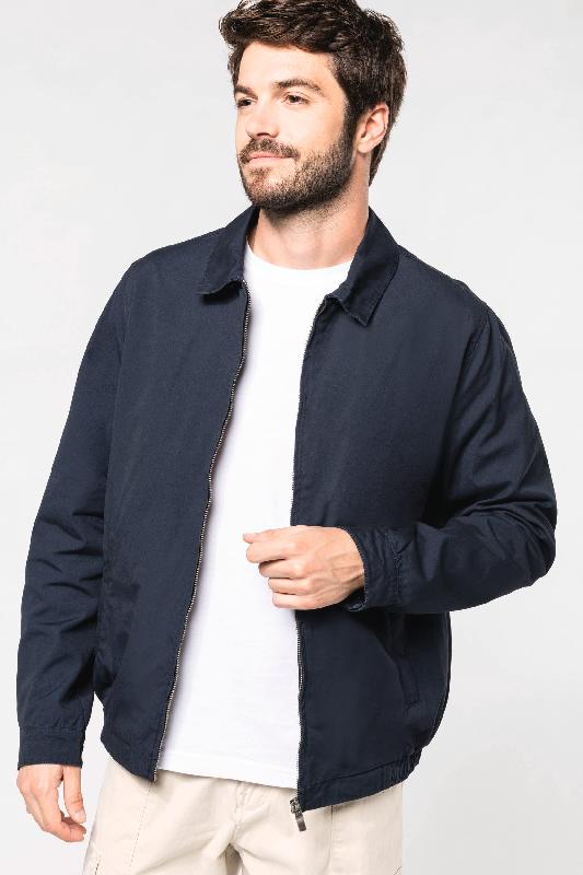 Blouson Harrington Kariban - Réf: K623 - 100% coton, canvas résistant, doublure tartan_0