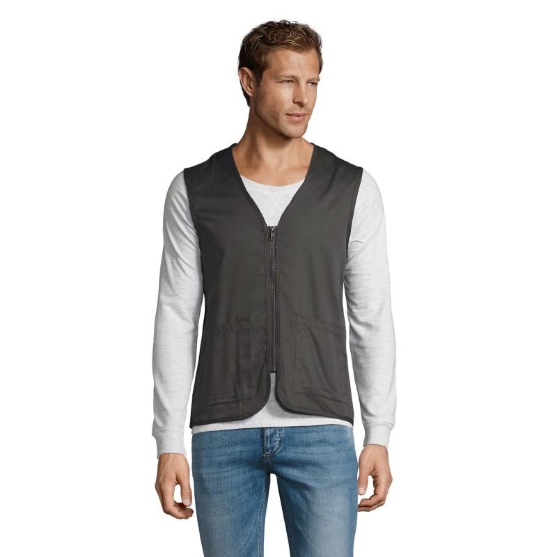 Bodywarmer unisexe Wallace 65/35 - TWILL 200 - 65% polyester, 35% coton - Ouverture zippée et poches multiples_0