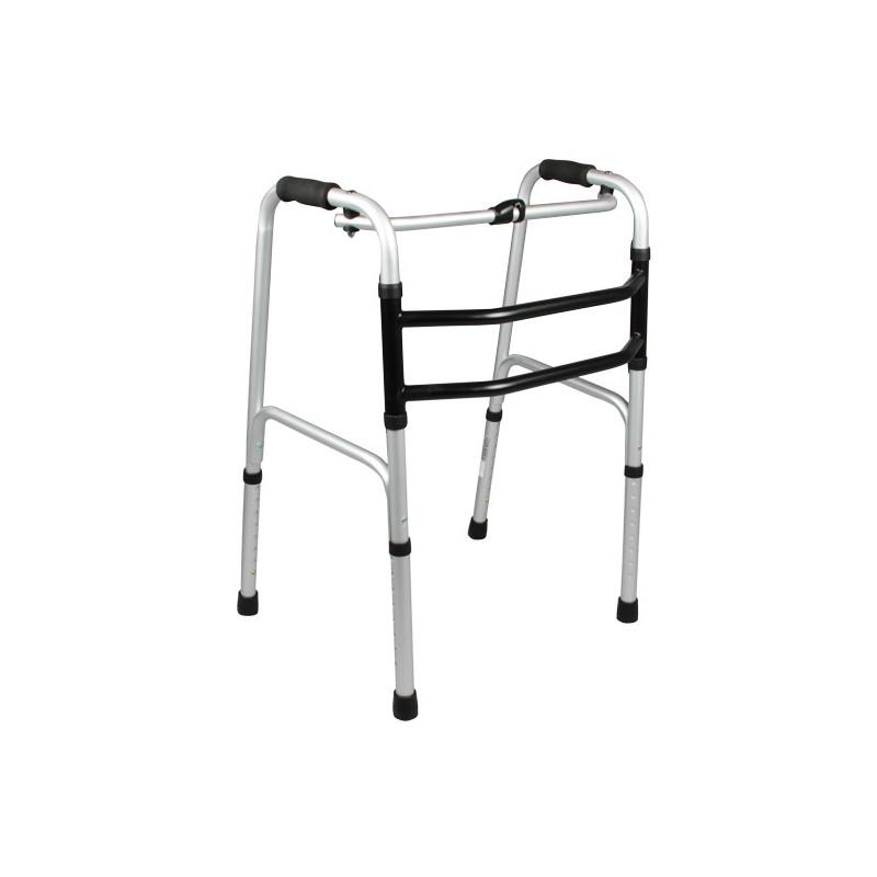 Cadre de marche pliant articulé Lyna II - aluminium, léger et robuste - réglable en hauteur_0