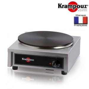Crêpière électrique professionnelle Krampouz - gamme standard - châssis inox carré - plaque 40 cm - 3000W_0