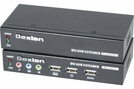 Déport KVM DVI/USB 2.0/Audio - Kit de déport sur 2 x CAT5 jusqu'à 50m_0
