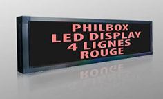 Journal lumineux à led outdoor Rouge 4 lignes - 52 x 164 x 12 - PE10ROU-35_0