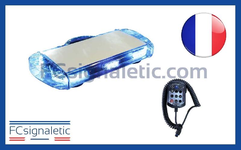 Mini rampe Vega bleu avec sirène magnétique prise allume cigare et boitier Handy (public adress) STANDBY MERCURA_0
