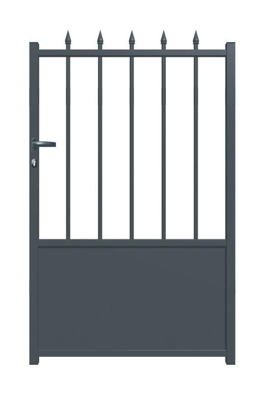 Portillon aluminium modèle OPC-402 - Style tradition, dimensions et coloris au choix_0