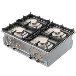 Virtus group Réchaud à Gaz Intégré - Virtus - l40- L- P60- h- Acier Inoxydable - 0641094939304_0