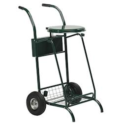 Rossignol - Chariot de voirie 110L roues pneumatique avec couvercle MOBISAC - vert mousse - vert métal 57631_0