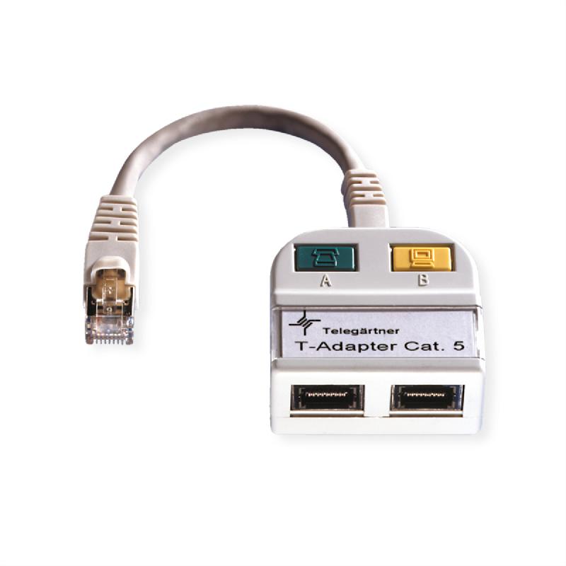 TELEGÄRTNER Adaptateur modulaire en T, sortie 10BaseT / ISDN_0