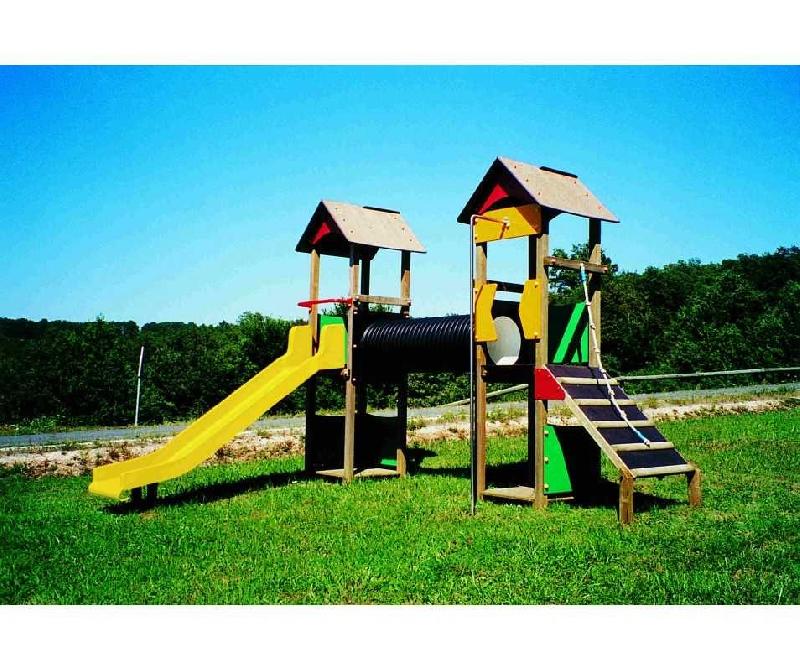 Tours de jeux en bois La Citadelle d'Elodie n°3 6 activités 6-12 ans sur platine courte - TRJXCEGR-CI03_0
