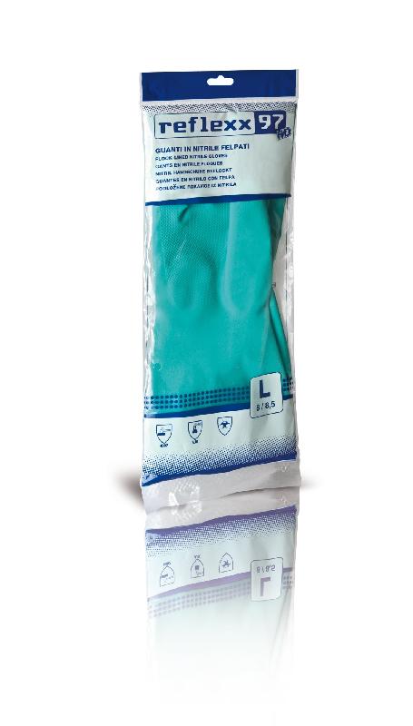 REFLEXX R97/XL - Gants réutilisables en nitrile Gr 63, 50 pièces, taille XL - Résistance chimique et mécanique_0