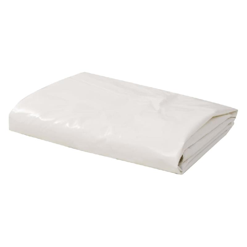 BÂCHE COUVERTURE DE PROTECTION HOUSSE DE PROTECTION IMPERMÉABLE CONTRE UV CAMPING MEUBLES DE JARDIN VOITURES BATEAU EXTÉRIEUR 6 X 8 M BLANC 02_0002204_0