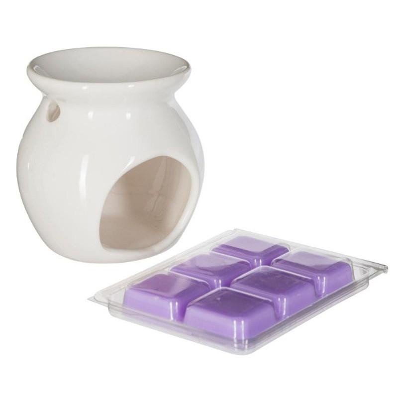 Brûle-parfum et cire 30g lavande - Design tendance - Paris Prix_0