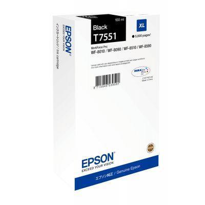 Cartouche jet d'encre Epson T755140 - Noir haute capacité - Réf : C13T755140_0