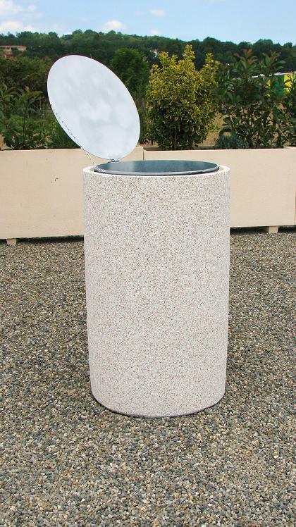 CORBEILLE EN BÉTON 110 LITRES 