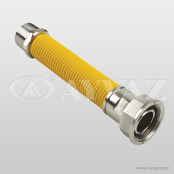 Counterflex - Flexible métallique pour compteur de gaz - Ayvaz - avec ou sans couverture jaune - Inox AISI 316L_0