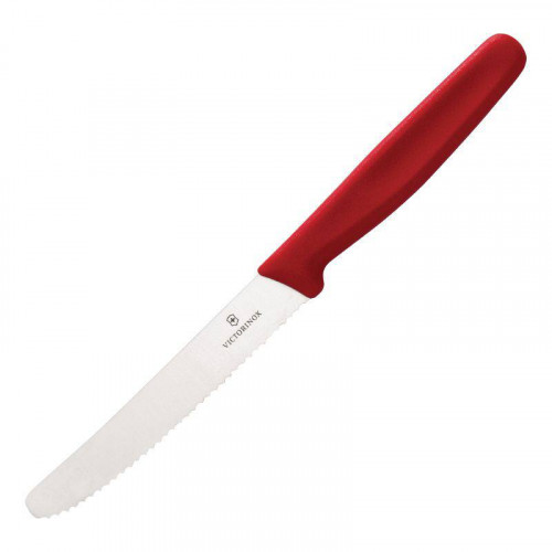 COUTEAU À TOMATE DENTÉ PROFESSIONNEL ROUGE VICTORINOX - 11 CM