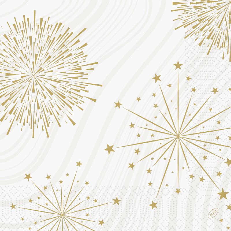 DUNI - Serviette ouate 40x40cm 3 plis Sparkly Blanc 4x250 = 1000 pièces - blanc papier 211603_0