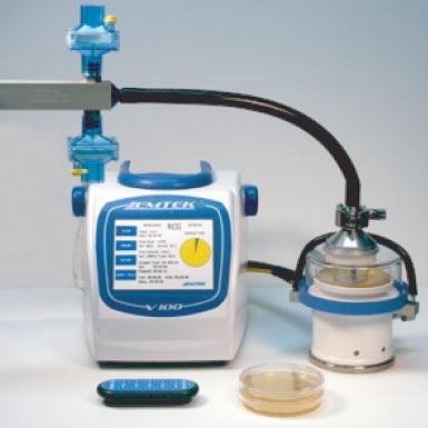 Échantillonneur d'air microbien portatif V100 - écran tactile LCD - boîtier inox 316 et Kydex Microban_0
