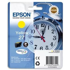Epson cartouche jet d'encre durabrite ultra jaune ''réveil'' 27 (t2704) - c13t27044012_0