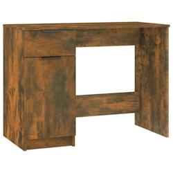 Helloshop26 - Bureau table poste de travail meuble d'ordinateur informatique étude chêne fumé 100 x 50 x 75 cm bois d'ingénierie 02_0023562 - 3000_0