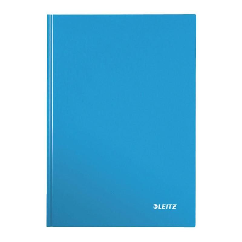 LEITZ CARNET BROCHÉ WOW - FORMAT A4 (90 G/M2) - 160 PAGES LIGNÉES - COULEUR BLEU