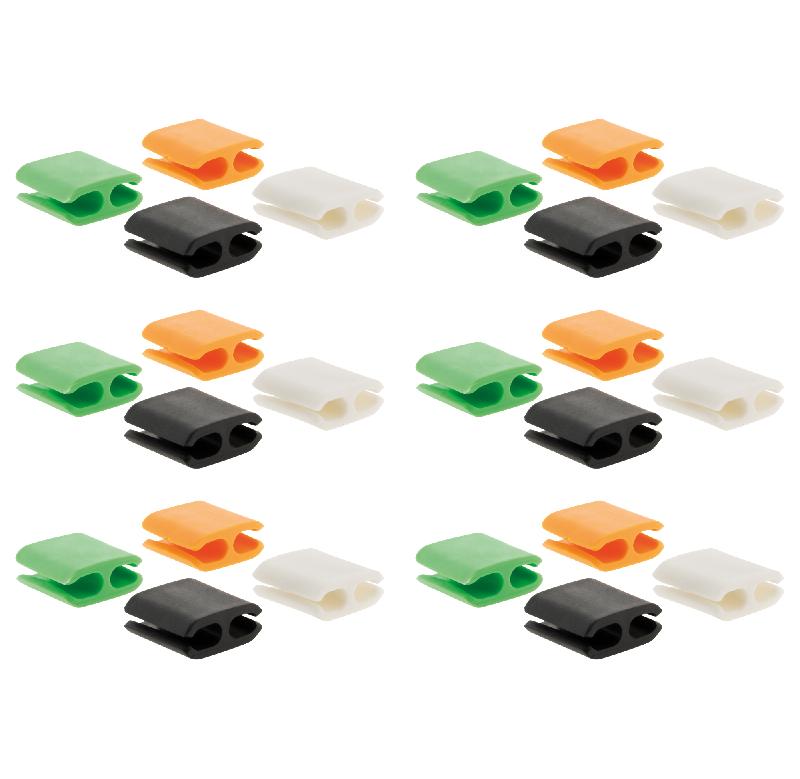 Lot de 24 passe-câbles taille M - 4 couleurs - Certifié CE - Marque Zenitech_0
