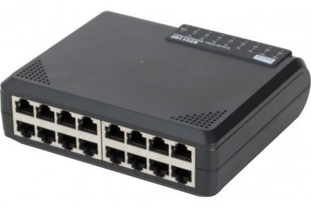 Switch NETIS ST3116P - 16 ports RJ45 10/100 Mbps - Fanless - Boîtier ABS avec fixation murale_0