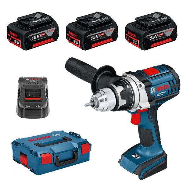 PERCEUSE VISSEUSE BOSCH GSR 18 VE-2-LI + 3 BATTERIES 5 AH LIVRÉE EN COFFRET L-BOXX