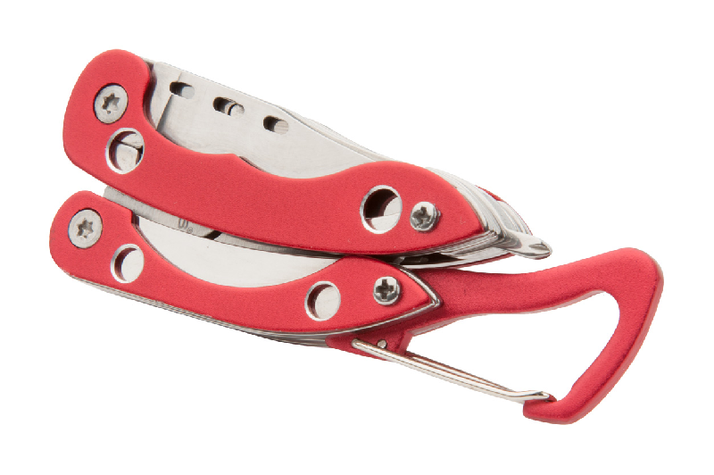 Pince multifonctions en acier inoxydable - 6 fonctions - Couleur rouge - Marque Orizons_0