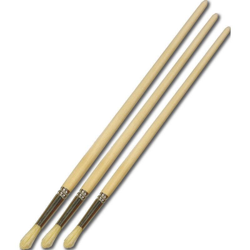 Lot De 6 Pinceaux Ronds Précision Poils Naturels - Différentes Tailles Pour Détails Fins Et Miniatures