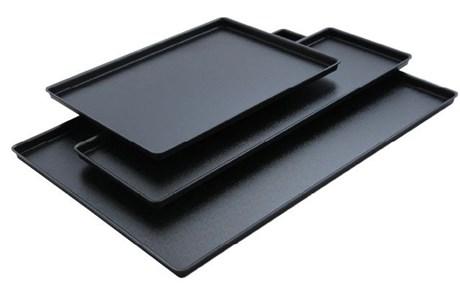 PLATEAU ABS ASPECT FONTE NOIR 40 X 30 CM