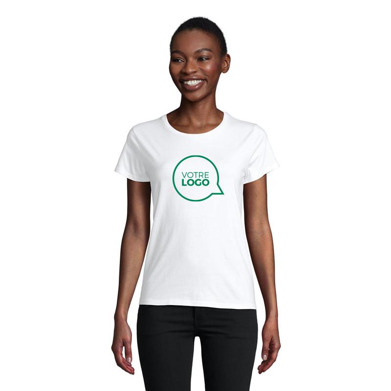 Tee-shirt coton bio Pioneer Women blanc - Tee-shirts personnalisés blanc_0
