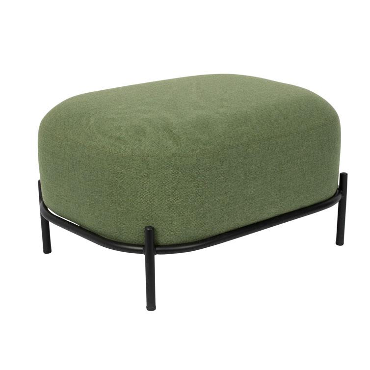 Pouf Wok - rembourrage en tissu polyester - cadre en fer laqué noir - charge maximale 150 kg_0