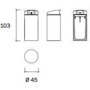 377n - Poubelle publique Magourban 70L - béton préfabriqué lisse - dimensions 45x103 cm_1