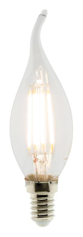 Ampoule déco flamme filament LED E14 - 3W - Blanc chaud - 470 Lumen - 2700K - A++ - Zenitech - Longue durée de vie 20 000h - Garantie 2 ans_0