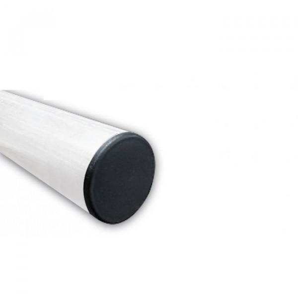 B3980031 - Poteau rond en acier galvanisé blanc Ø60 mm - Longueur 1,50 m à 3,50 m_0