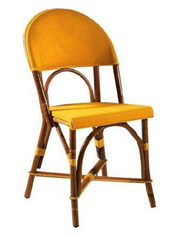 Chaise Onda - châssis rotin noyer ou naturel avec assise et dossier Batyline au choix_0