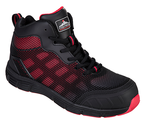 Chaussures de sécurité montantes Portwest Compositelite Derwent S1P - Noir et Rouge - Taille 41 - FC15_0