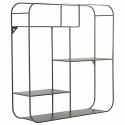 Décoshop26 - Étagère murale forme carré en métal gris avec 4 étagères chic et pratique ETA05033 - gris 3000515569600_0