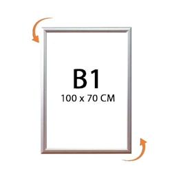 Edimeta Cadre Clic-Clac B1 angles 90° - gris aluminium VAC960_0