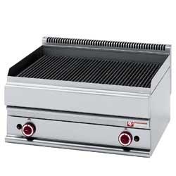 Grill-vapeur gaz avec grille de cuisson en fonte - Top - G65/GGF7T - Dimensions 695x520 mm - Construction en acier inox AISI 304_0