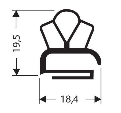 Joint pvc plat sans aimant pour meubles frigos jpf-014_0