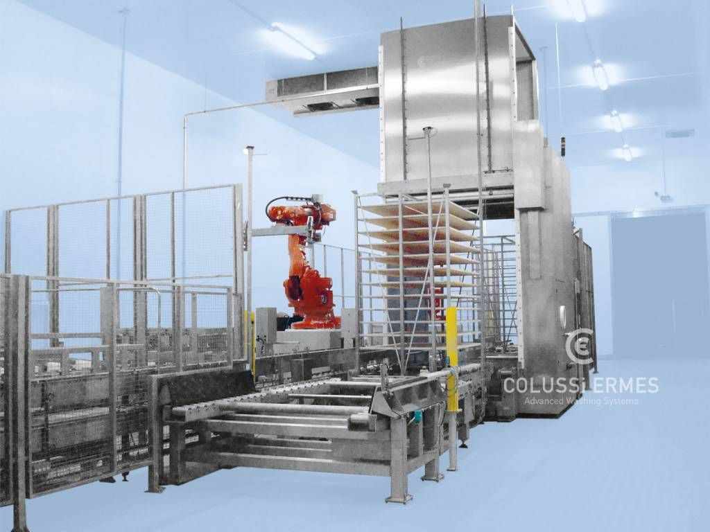 Laveuse industrielle alimentaire - Lavage chariots pour fromage - Colussi Ermes - Hautes pressions et sur mesure_0