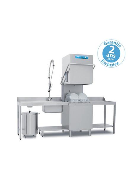 Lave-vaisselle à capot ELETTROBAR - panier 50x50 cm - Référence : NIAG282V1 - acier inoxydable, technologie brevetée EVI® et EWT®, 8 programmes_0