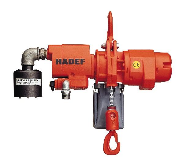 Palan pneumatique ATEX HADEF - 250 kg à 25 t - version fixe ou chariot pneumatique_0
