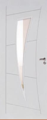 Portes d'intérieur battantes contemporaines - design moderne et épuré avec lignes sobres et vitrage clair ou dépoli_0