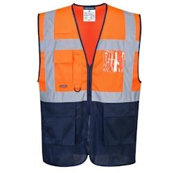 Portwest - Gilet de sécurité bicolore aéré MeshAir EXECUTIVE HV Orange / Bleu Marine Taille 2XL - XXL orange 5036108316892_0