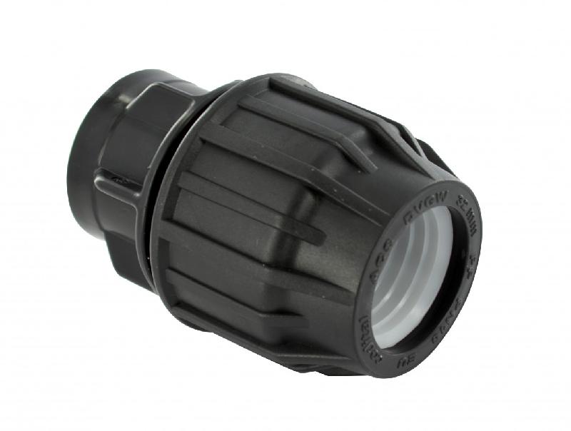 Raccord droit à compression en plastique F 26 x 34 pour tube en polyéthylène - réseau enterré avant compteur_0