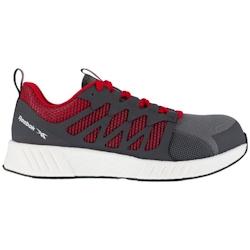 Reebok - Chaussures de sécurité basses grise et rouge en maille nylon embout composite S1P SRC ESD Gris / Rouge Taille 42 - 42 gris matière synthé_0
