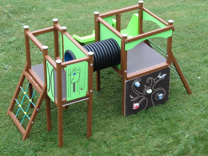 Structure de jeux Papyrus - version aluminium avec toboggan pour enfants de 2 à 7 ans_0